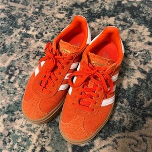 Adidas Bright Orange Trainers with White Accents